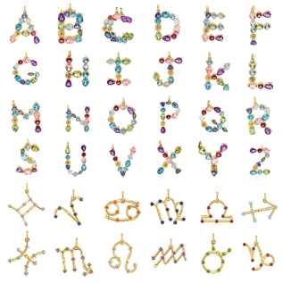 Yellow Gold Real Diamond Initial Pendant | Personalized Custom Letter Charm | Sentimental Birthday Fine Jewelry Gift for Her